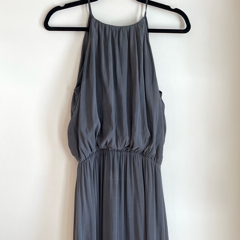 H&M Conscious line, gray (slightly metallic) maxi dress.